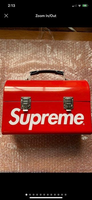 Supreme Metal Lunch box FW15 Red RARE Authentic Box Logo